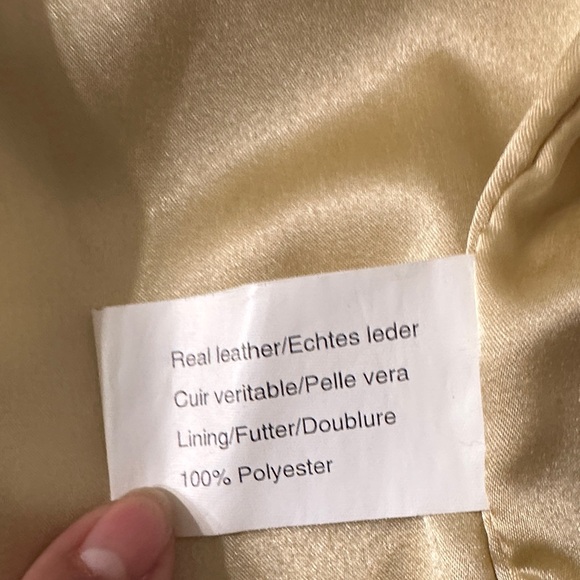 Doma Men's Light Tan Leather Jacket - Picture 5 of 6